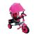 Baby Mix Detská trojkolka s vodiacou rúčkou a opierkou na nohy (hracia prístrojová doska a svetlá) pink