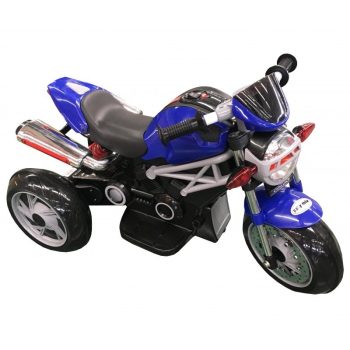 Trojkolesová elektrická motorka - modrá