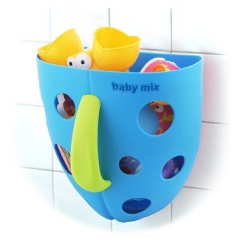 Baby Mix Plastový box na hračky do vane modrý