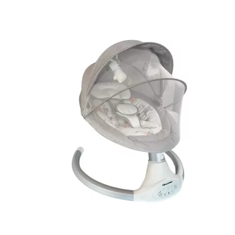 Mama Kiddies® prémiová 2v1 elektrická houpačka a lehátko s dálkovým ovládáním v šedé barvě + dárky