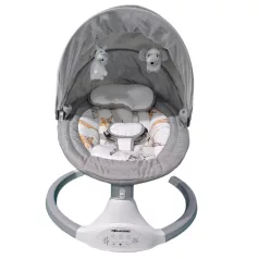   Mama Kiddies® prémiová 2v1 elektrická houpačka a lehátko s dálkovým ovládáním v šedé barvě + dárky