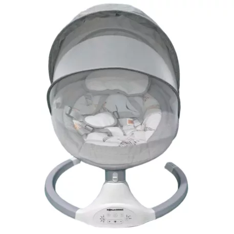 Mama Kiddies® prémiová 2v1 elektrická houpačka a lehátko s dálkovým ovládáním v šedé barvě + dárky