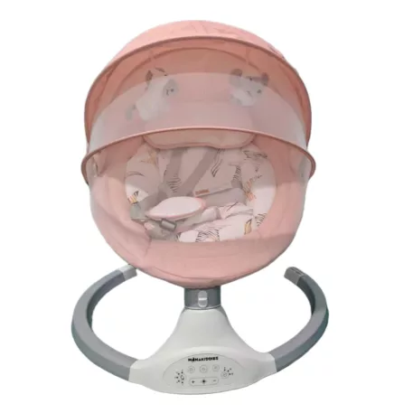 Mama Kiddies® prémiová 2v1 elektrická houpačka a lehátko s dálkovým ovládáním v růžové barvě + dárky