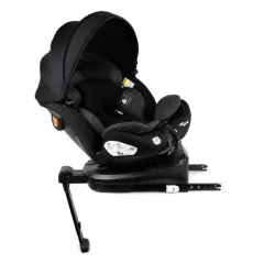   ISOFIX autosedačka Mama Kiddies® Turbo Wings otočná o 360° (40–150 cm) s opěrnou nohou v tmavě šedé barvě + dárek – opěrka páteře a sluneční stříška