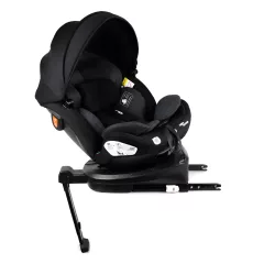   ISOFIX autosedačka Mama Kiddies® Turbo Wings otočná o 360° (40–150 cm) s opěrnou nohou v tmavě šedé barvě + dárek – opěrka páteře a sluneční stříška