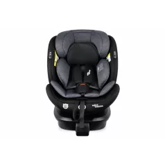   ISOFIX autosedačka Mama Kiddies® Turbo Wings otočná o 360° (40–150 cm) s opěrnou nohou v tmavě šedé barvě + dárek – opěrka páteře a sluneční stříška