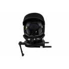 ISOFIX autosedačka Mama Kiddies® Turbo Wings otočná o 360° (40–150 cm) s opěrnou nohou v tmavě šedé barvě + dárek – opěrka páteře a sluneční stříška