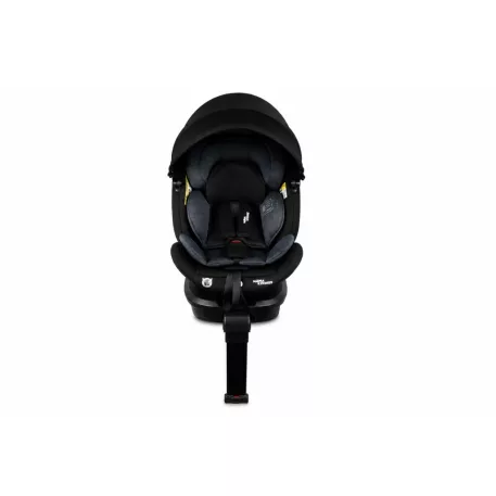 ISOFIX autosedačka Mama Kiddies® Turbo Wings otočná o 360° (40–150 cm) s opěrnou nohou v tmavě šedé barvě + dárek – opěrka páteře a sluneční stříška