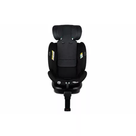 ISOFIX autosedačka Mama Kiddies® Turbo Wings otočná o 360° (40–150 cm) s opěrnou nohou v tmavě šedé barvě + dárek – opěrka páteře a sluneční stříška