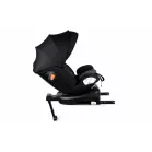 ISOFIX autosedačka Mama Kiddies® Turbo Wings otočná o 360° (40–150 cm) s opěrnou nohou v tmavě šedé barvě + dárek – opěrka páteře a sluneční stříška