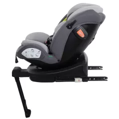   ISOFIX autosedačka Mama Kiddies Turbo Wings otočná o 360° (40–150 cm) v šedé barvě s opěrnou nohou + dárek – sluneční clona, opěrka zad