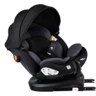 ISOFIX autosedačka Mama Kiddies® Turbo Wings otočná o 360° (40–150 cm) v tmavě šedé barvě + dárek – sluneční clona, opěrka zad