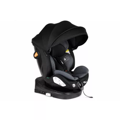 ISOFIX autosedačka Mama Kiddies® Turbo Wings otočná o 360° (40–150 cm) v tmavě šedé barvě + dárek – sluneční clona, opěrka zad