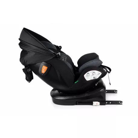 ISOFIX autosedačka Mama Kiddies® Turbo Wings otočná o 360° (40–150 cm) v tmavě šedé barvě + dárek – sluneční clona, opěrka zad
