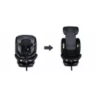 ISOFIX autosedačka Mama Kiddies® Turbo Wings otočná o 360° (40–150 cm) v tmavě šedé barvě + dárek – sluneční clona, opěrka zad