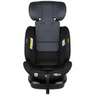 ISOFIX autosedačka Mama Kiddies® Turbo Wings otočná o 360° (40–150 cm) v tmavě šedé barvě + dárek – sluneční clona, opěrka zad