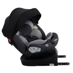   ISOFIX autosedačka Mama Kiddies® Turbo Wings otočná o 360° (40–150 cm) v šedé barvě + dárek – sluneční clona, opěrka zad
