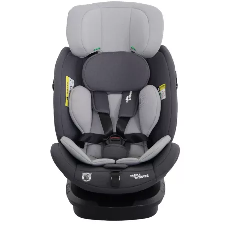 ISOFIX autosedačka Mama Kiddies® Turbo Wings otočná o 360° (40–150 cm) v šedé barvě + dárek – sluneční clona, opěrka zad
