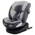 ISOFIX autosedačka Mama Kiddies® Turbo Wings otočná o 360° (40–150 cm) v šedé barvě + dárek – sluneční clona, opěrka zad