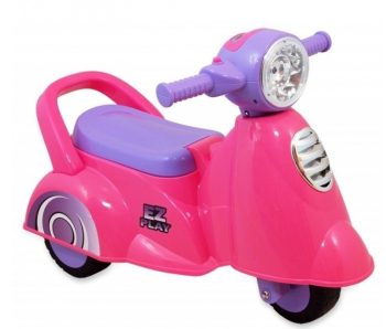 Detské odrážadlo - trojkolesová motorka, farba pink