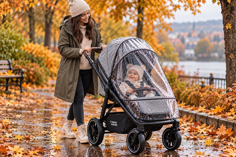 Pláštěnka na kočárek – proč se hodí právě na podzim?