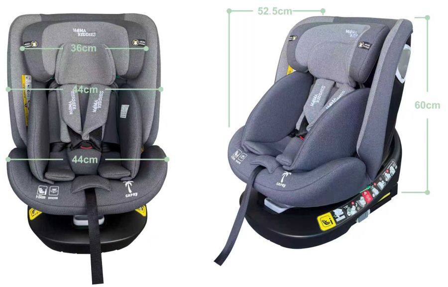Rozměry autosedačky Mama Kiddies Capry