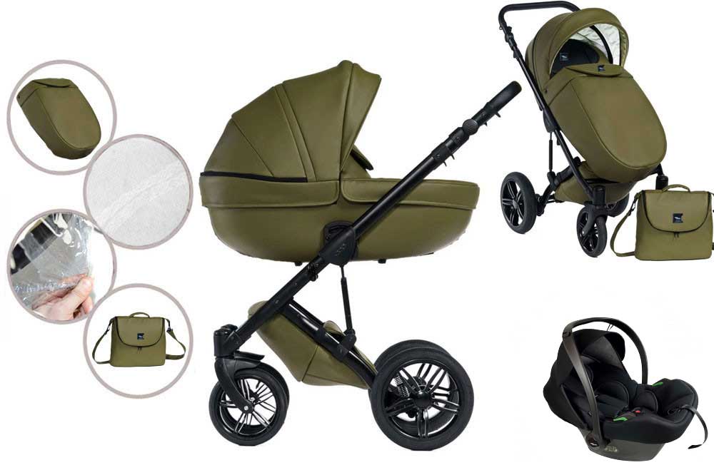 Mama Kiddies® Max 500 multifunkční kočárek v olivové barvě