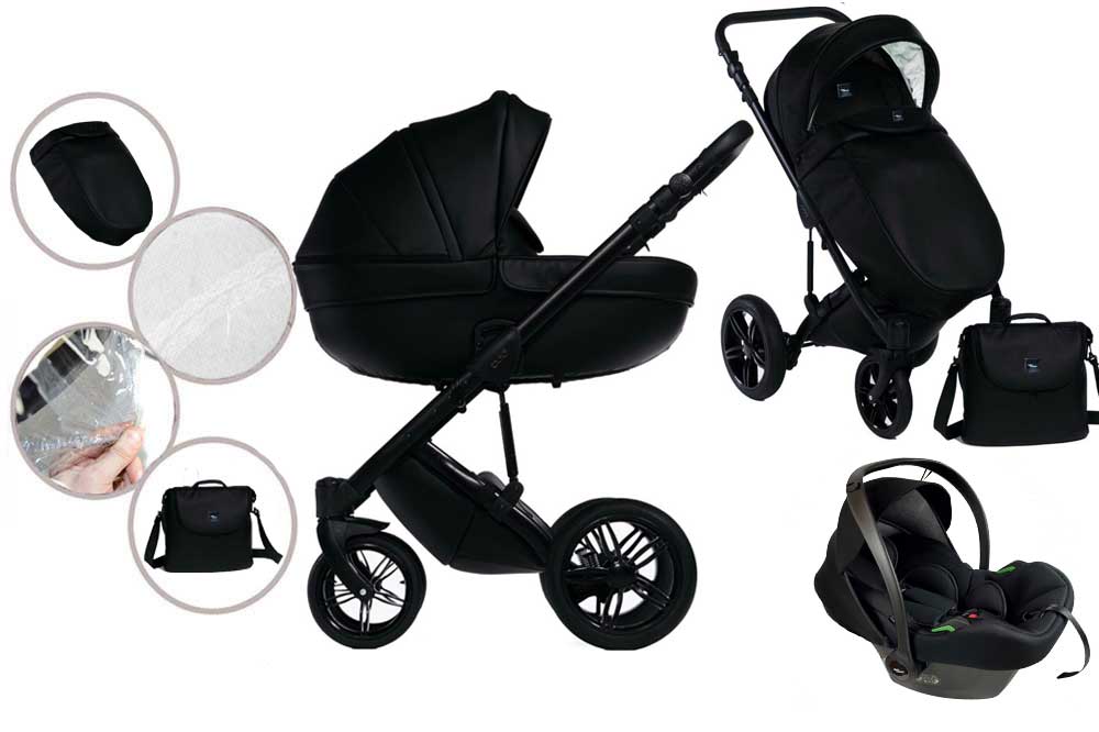 Mama Kiddies® Max 500 multifunkční kočárek v černé barvě