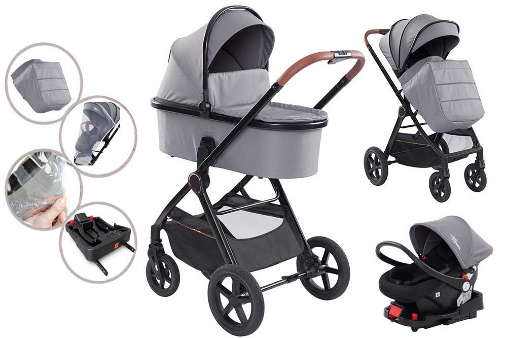 Mama Kiddies® Primo 4 v 1 prémiový kočárek se základnou ISOFIX